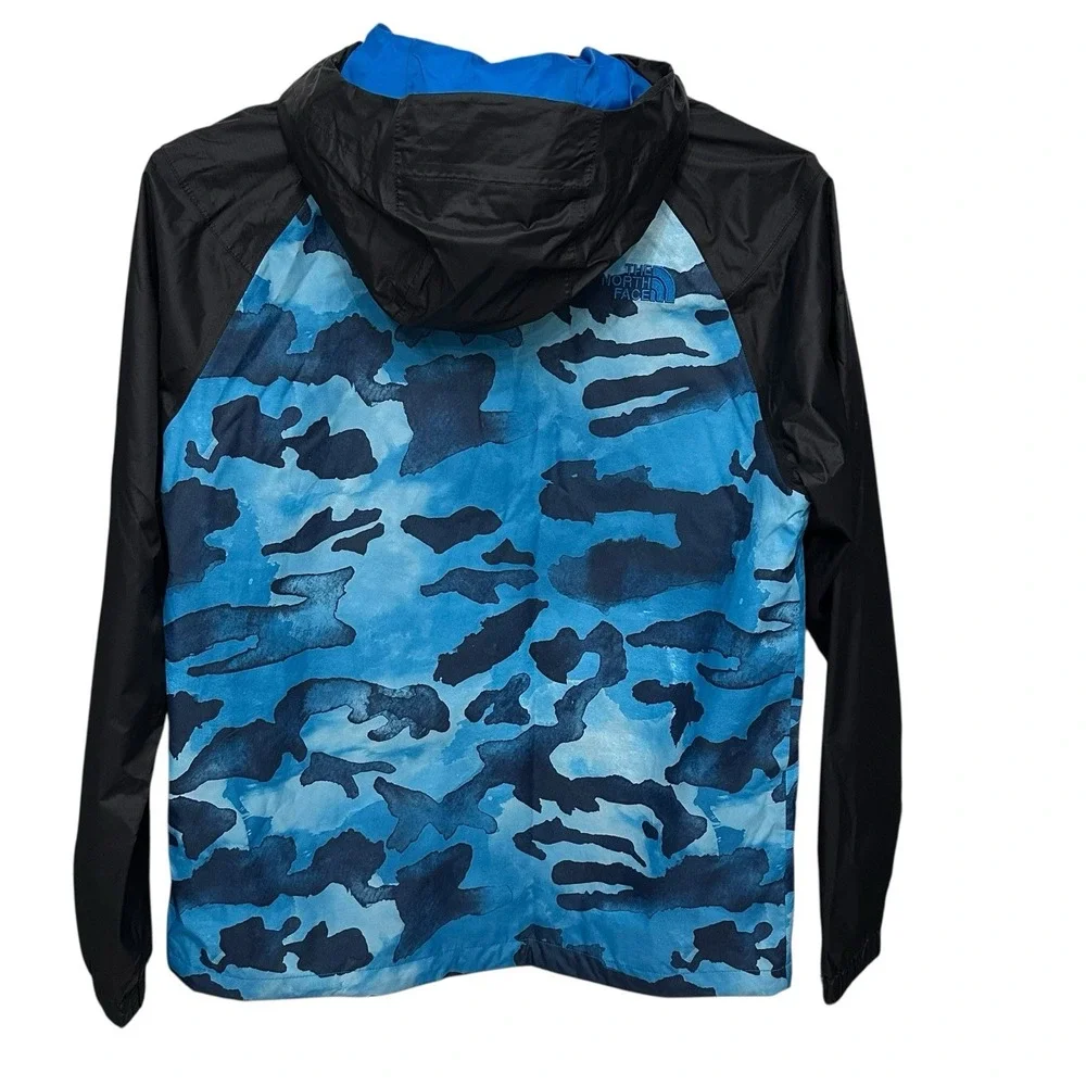 The North Face Jacket Mens‎ Medium DRYVENT Blue Windwall Camo Lightweight Hooded